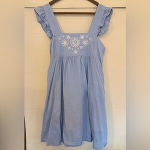 Draper James Light Blue Dress with White Floral Design